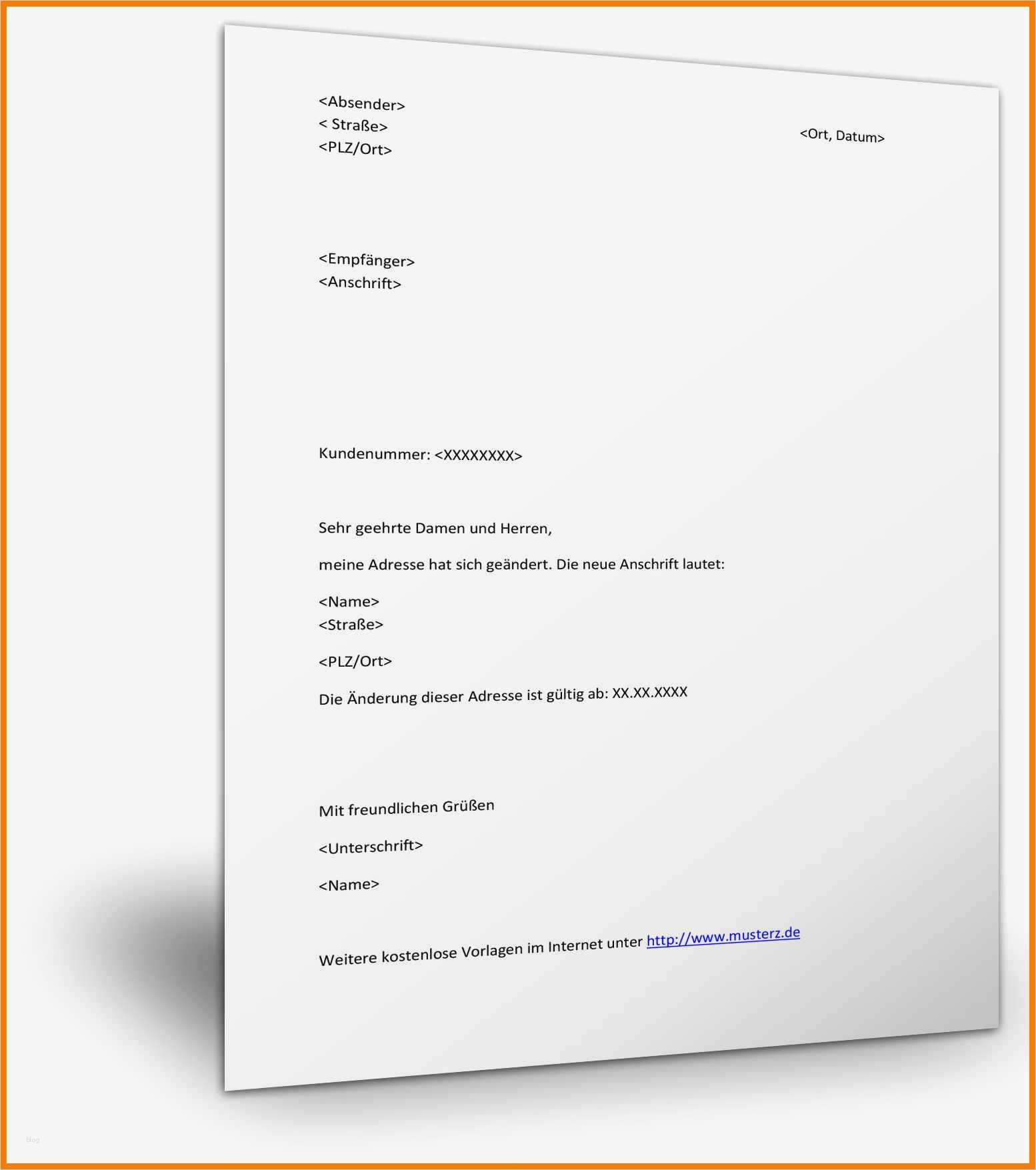 Vorlage Umzug Adressänderung Großartig 6 Adressänderung Vorlage