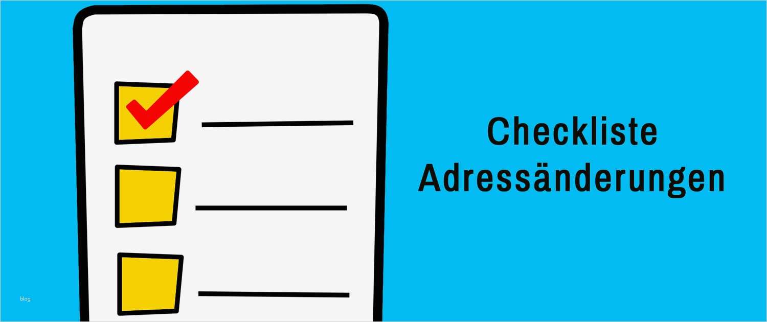 Vorlage Umzug Adressänderung Schön Umzug Adressänderung Checkliste Adresse Ummelden