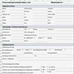 Vorlage Urlaubsantrag Excel Süß Vorlage formular Für Personalstammdatenblatt