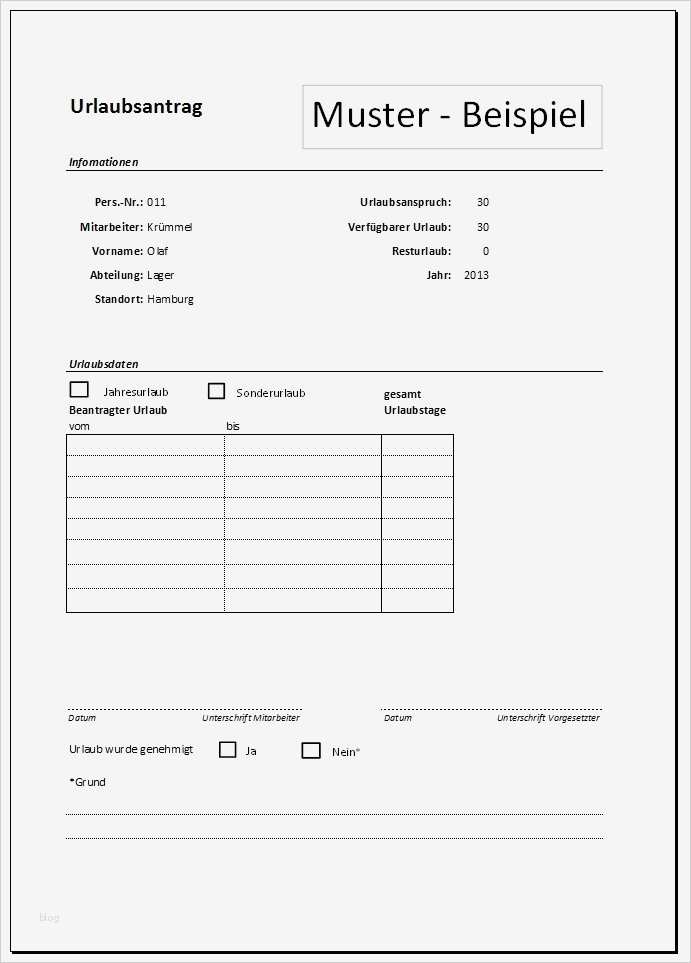 Vorlage Urlaubsantrag Excel Wunderbar 15 Vorlage R R Urlaubsantrag