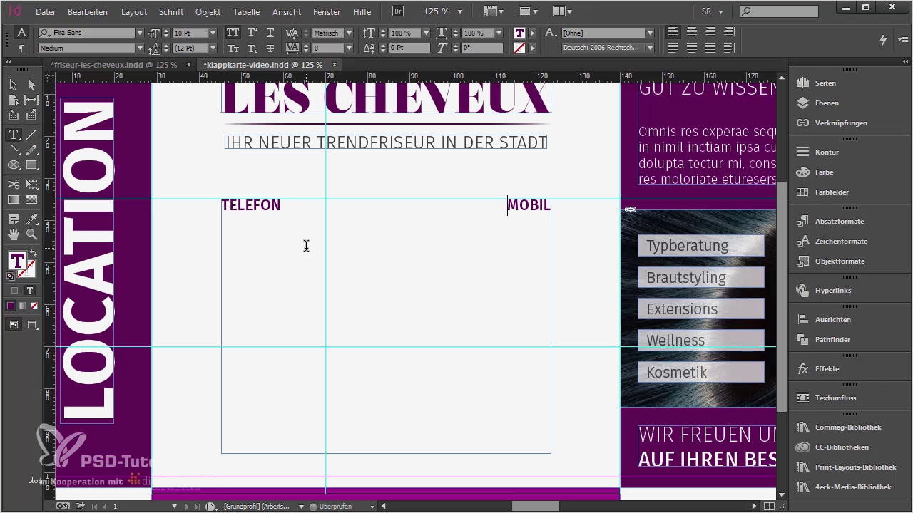 Vorlage Visitenkarte Indesign Fabelhaft Indesign Tutorial Klappkarte Gestalten