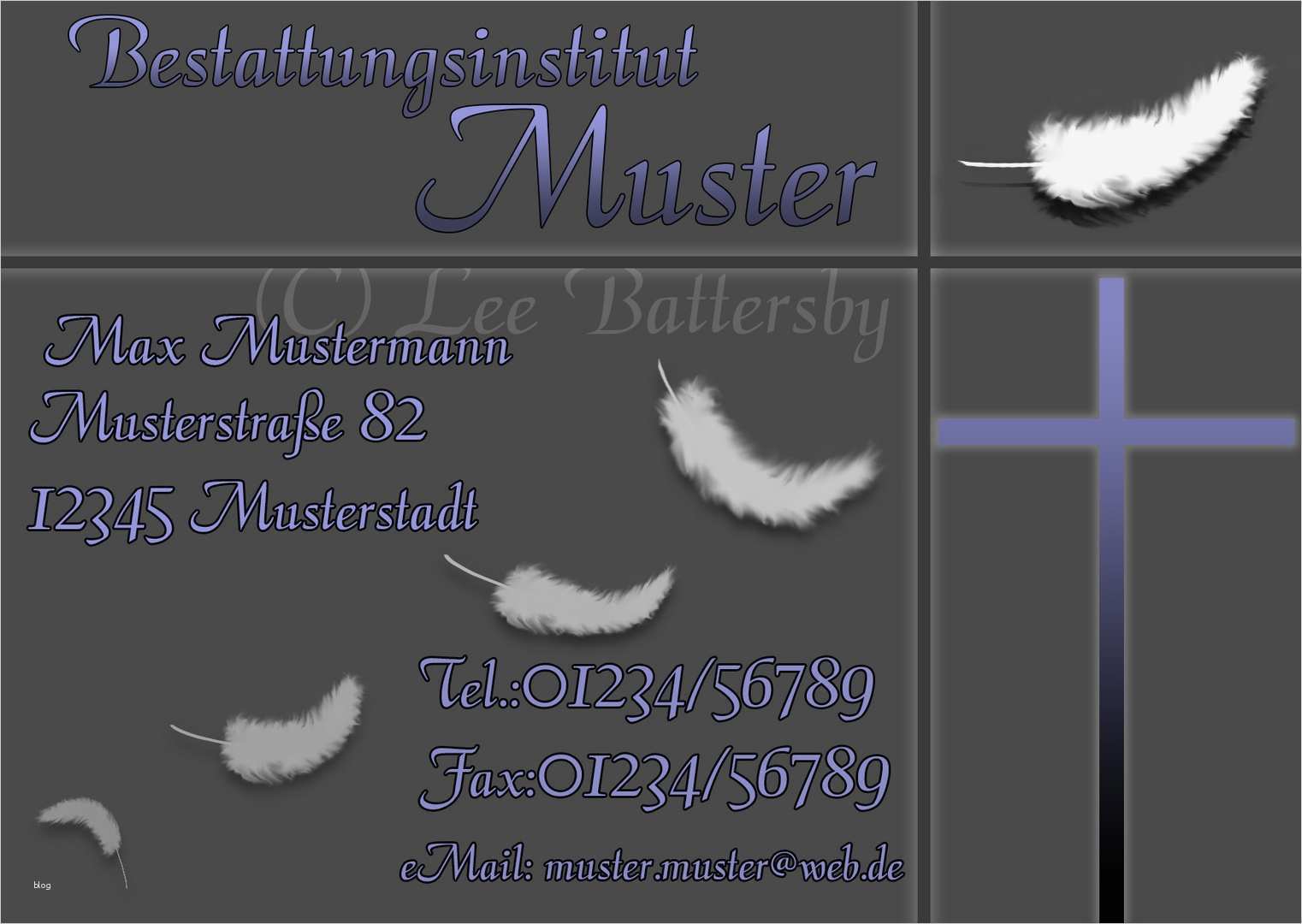 Vorlage Visitenkarte Indesign Großartig Visitenkarte Bestattungsunternehmen "vorlage" Foto & Bild