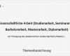 Vorlage Wissenschaftliche Arbeit Schönste Muster Für Hausarbeit Bachelorarbeit Oder Seminararbeit