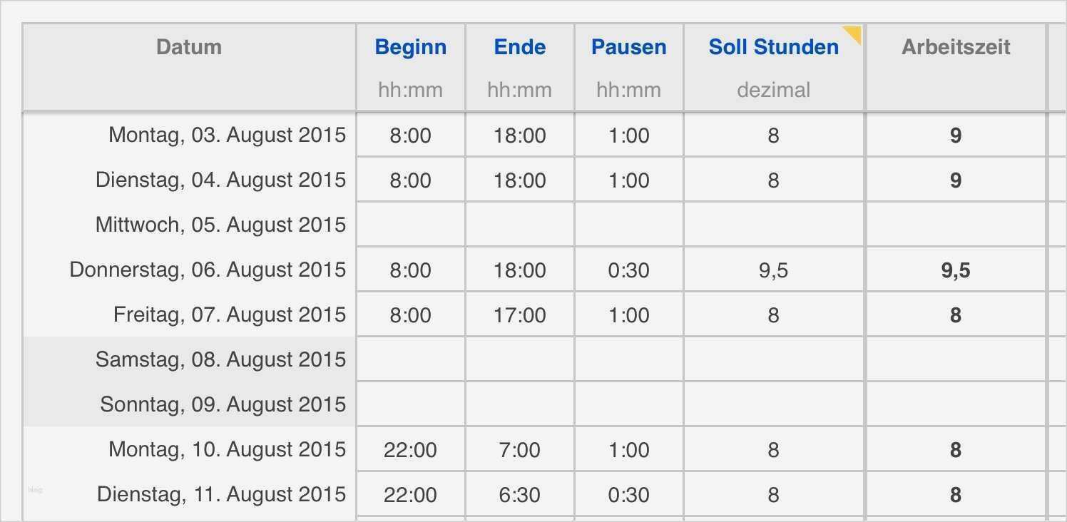 Vorlage Zur Dokumentation Der Täglichen Arbeitszeit Openoffice Einzigartig Vorlage Zur Dokumentation Der Täglichen Arbeitszeit Excel