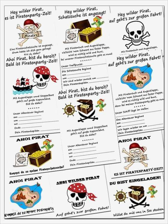 Vorlagen Einladungskarten Kindergeburtstag Großartig Piraten Geburtstagseinladungen Kostenlos En