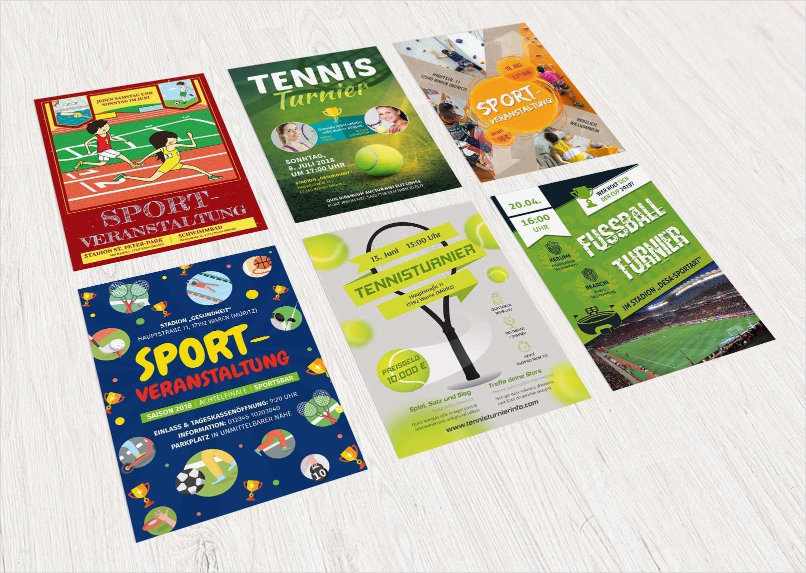 Vorlagen Für Flyer Angenehm Vorlagen Für Sportveranstaltungen Flyer Und Plakate
