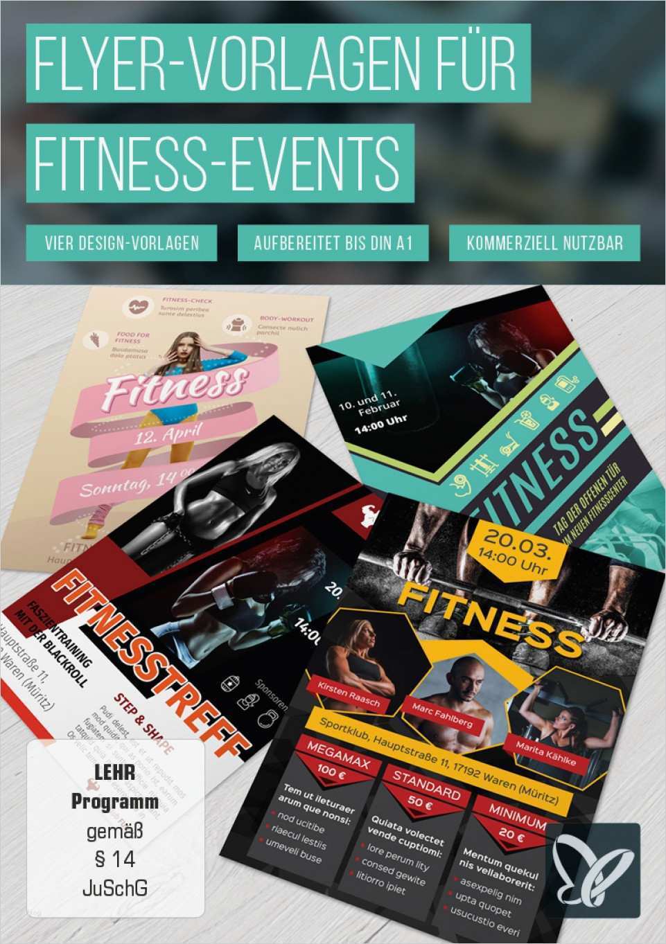 Vorlagen Für Flyer Erstaunlich Flyer Vorlagen Für Fitnessstudios Und Fitness events