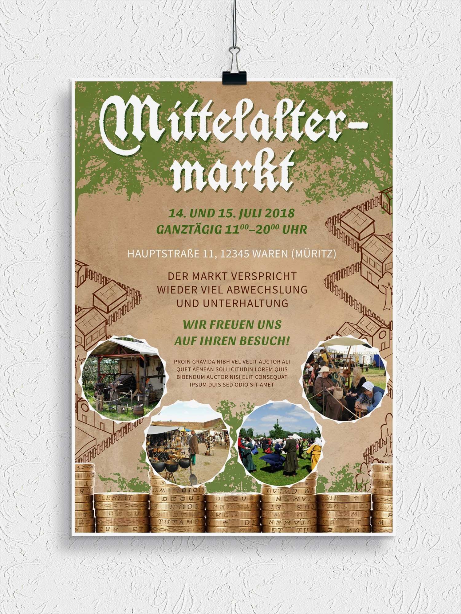 Vorlagen Für Flyer Erstaunlich Flyer Vorlagen Für Mittelaltermarkt Und Ritterfest