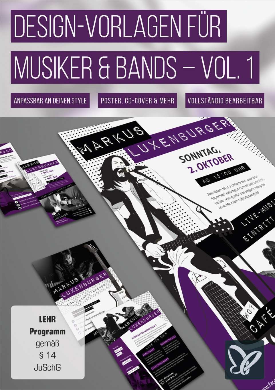 Vorlagen Für Quarkxpress Schön Design Vorlagen Für Musiker & Bands – Vol 1