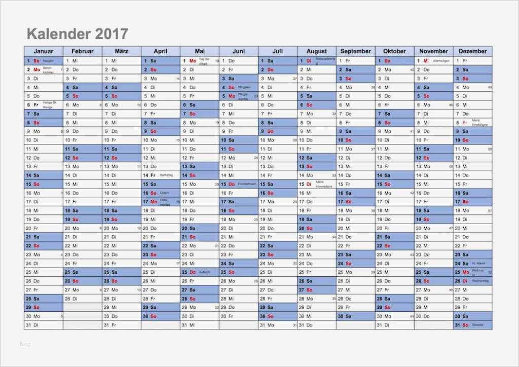 Vorlagen Jahreskalender 2018 Elegant Jahreskalender 2017
