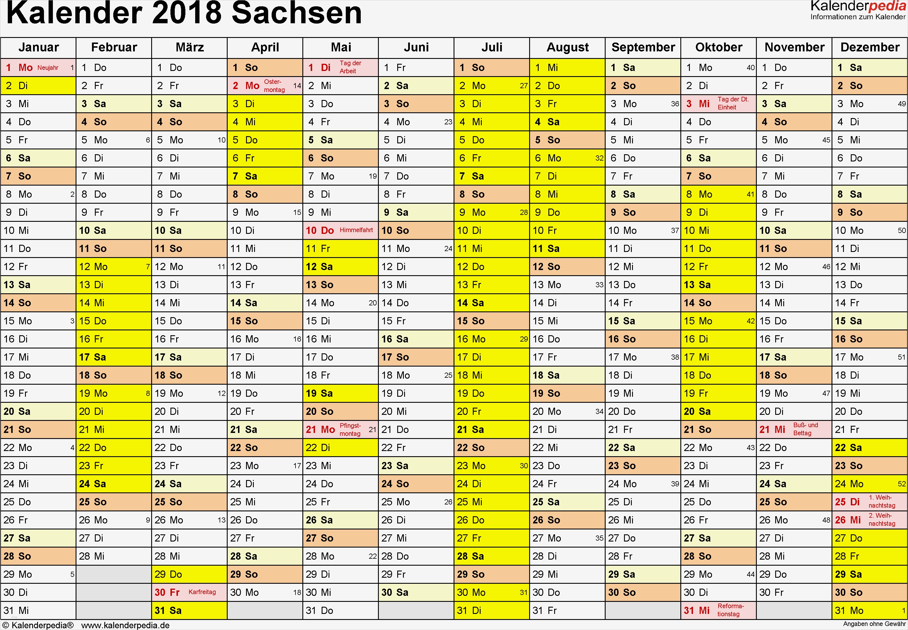 Vorlagen Jahreskalender 2018 Erstaunlich Kalender 2018 Sachsen Ferien Feiertage Pdf Vorlagen