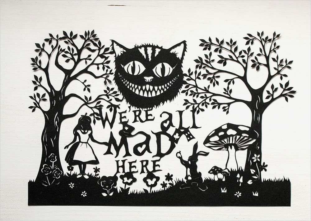 Vorlagen Scherenschnitte Kostenlos Erstaunlich Scherenschnitt Alice Im Wunderland Eigenkreation