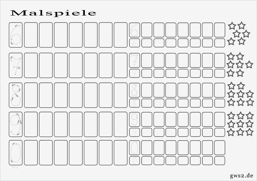 Vorlagen Zum Ausschneiden üben Inspiration Vorlage – Zahlen Lernen Durch Malspiel