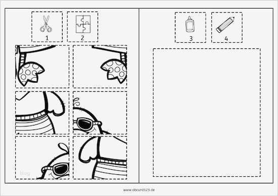 Vorlagen Zum Ausschneiden üben Neu sommerkalender Wahrnehmung Aufmerksamkeit Feinmotorik