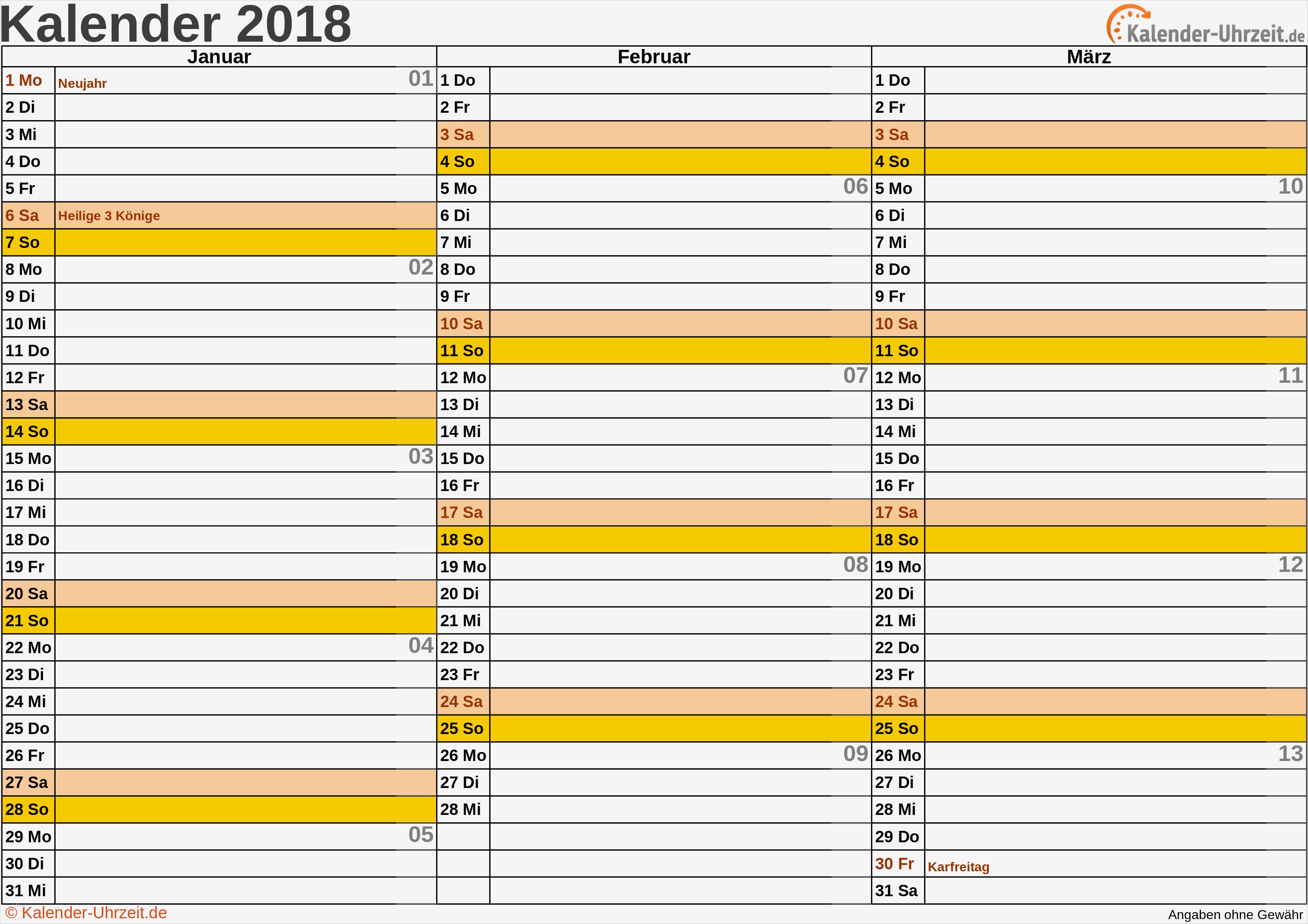 Wandkalender 2018 Vorlage Gut Kalender 2018 Zum Ausdrucken Kostenlos