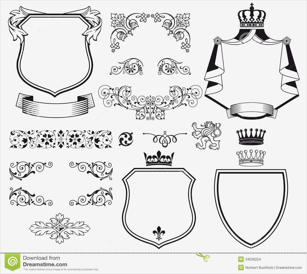 Wappen Vorlage Download Schablone Heraldik Neu Heraldisches Wappen Vektor Abbildung Illustration Von