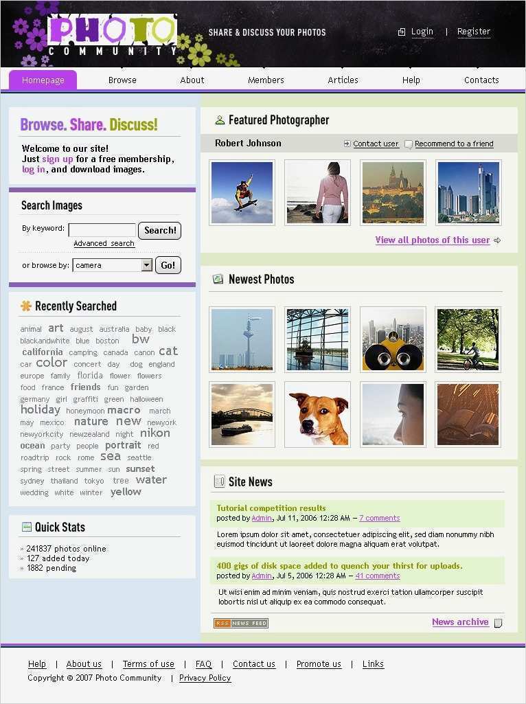 Website Vorlagen HTML Erstaunlich Website Vorlage Für Fotografie