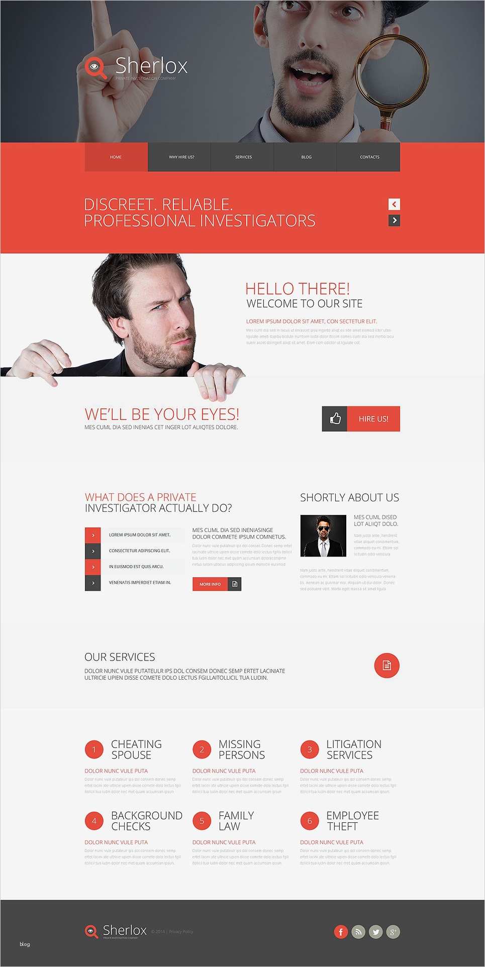 Website Vorlagen HTML Gut Website Vorlage Für Privatdetektiv