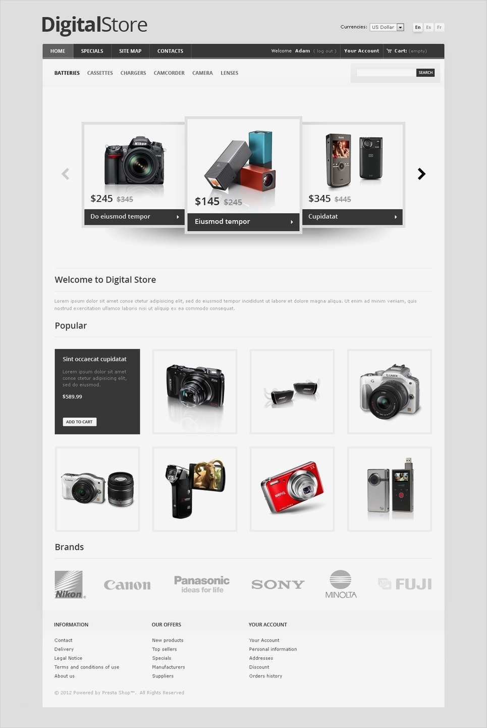 Website Vorlagen Kaufen Inspiration Prestashop theme Für Elektronikgeschäft