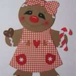 Weihnachten Basteln Vorlagen tonkarton Fabelhaft Fensterbild Süße Lebkuchenfrau Ginger Lebkuchen