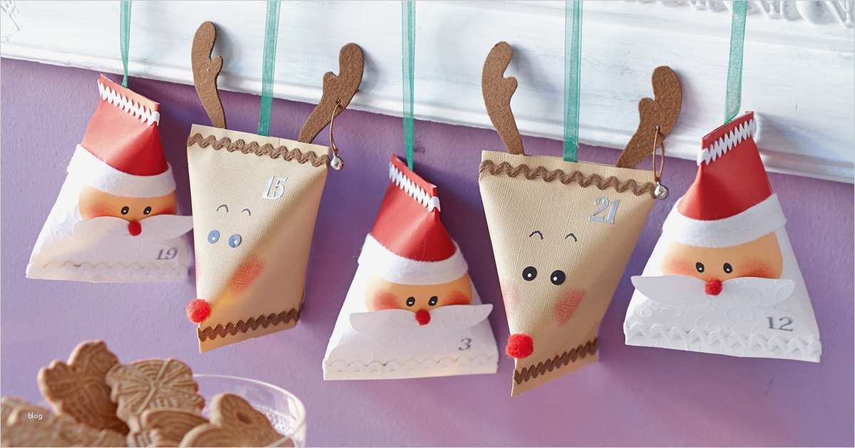 Weihnachtsbasteln Mit Kindern Vorlagen Kostenlos Hübsch Adventskalender Päckchen Basteln Weihnachtsmann & Elch