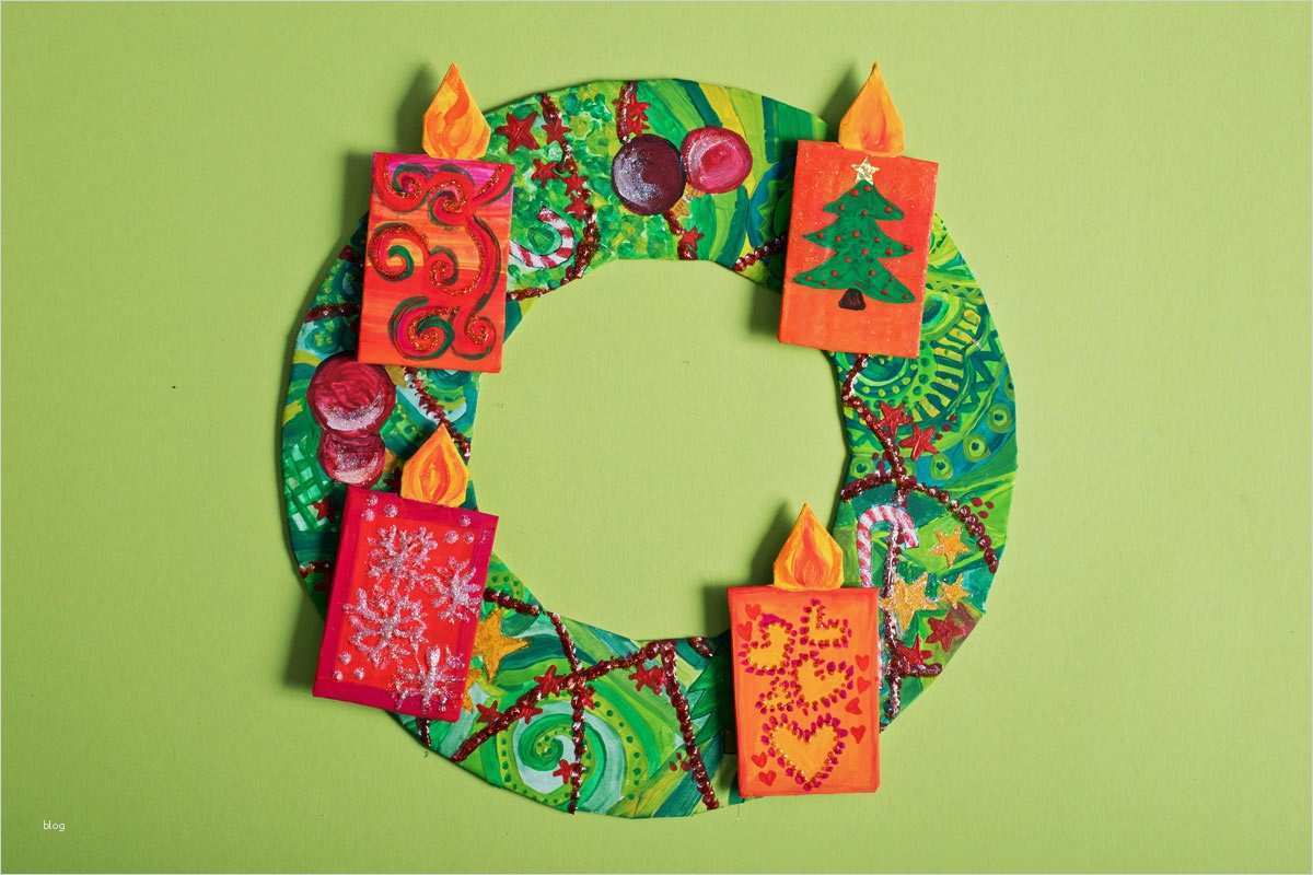 Weihnachtsbasteln Mit Kindern Vorlagen Kostenlos Wunderbar Adventskranz Für Kinder Selber Machen Familie