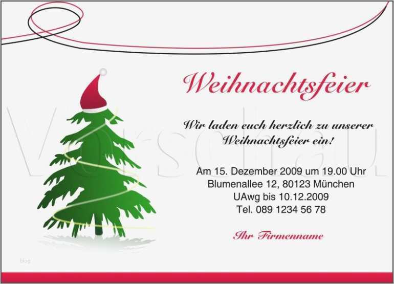 Weihnachtsfeier Vorlage Word Genial Einladungen Vorlage Einladung Weihnachtsfeier