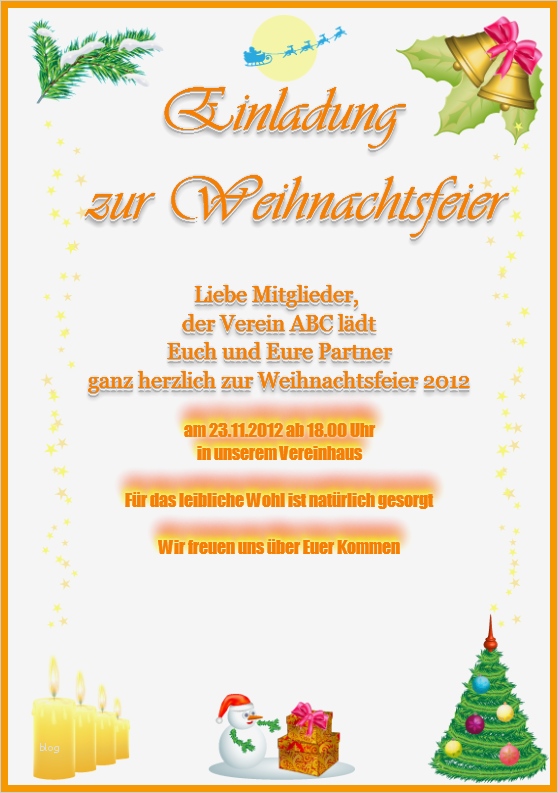 Weihnachtsfeier Vorlage Word Wunderbar Beispielkarte Weihnachtsfeier Weihnachtsgrußkarte
