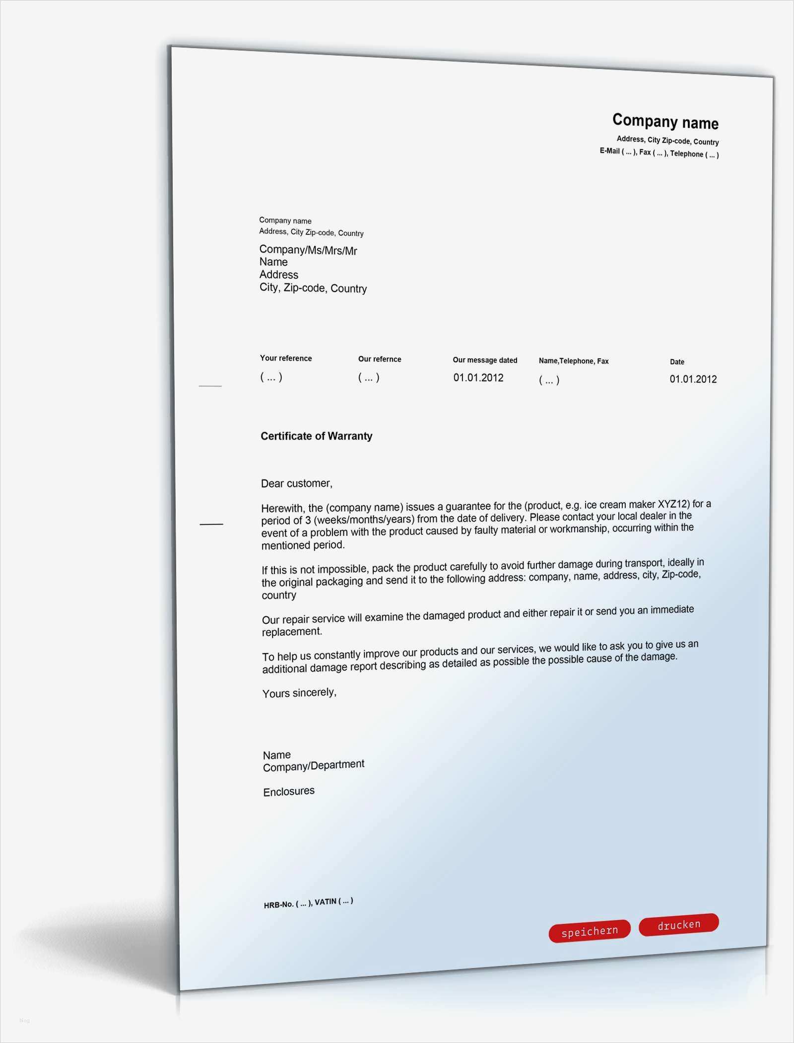 Weihnachtsgrüße An Kunden Vorlage Best Of Garantieerklärung Englisch Deutsch