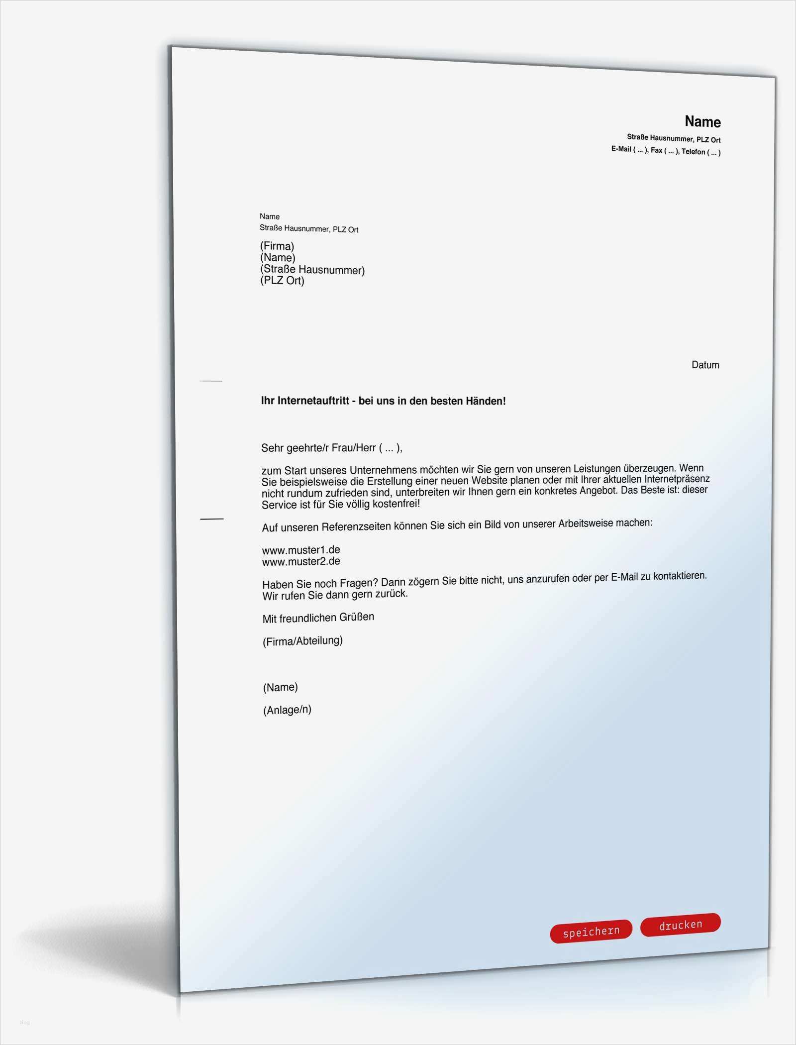 Weihnachtsgrüße An Kunden Vorlage Best Of Werbebrief Website Gestaltung Vorlage Zum Download