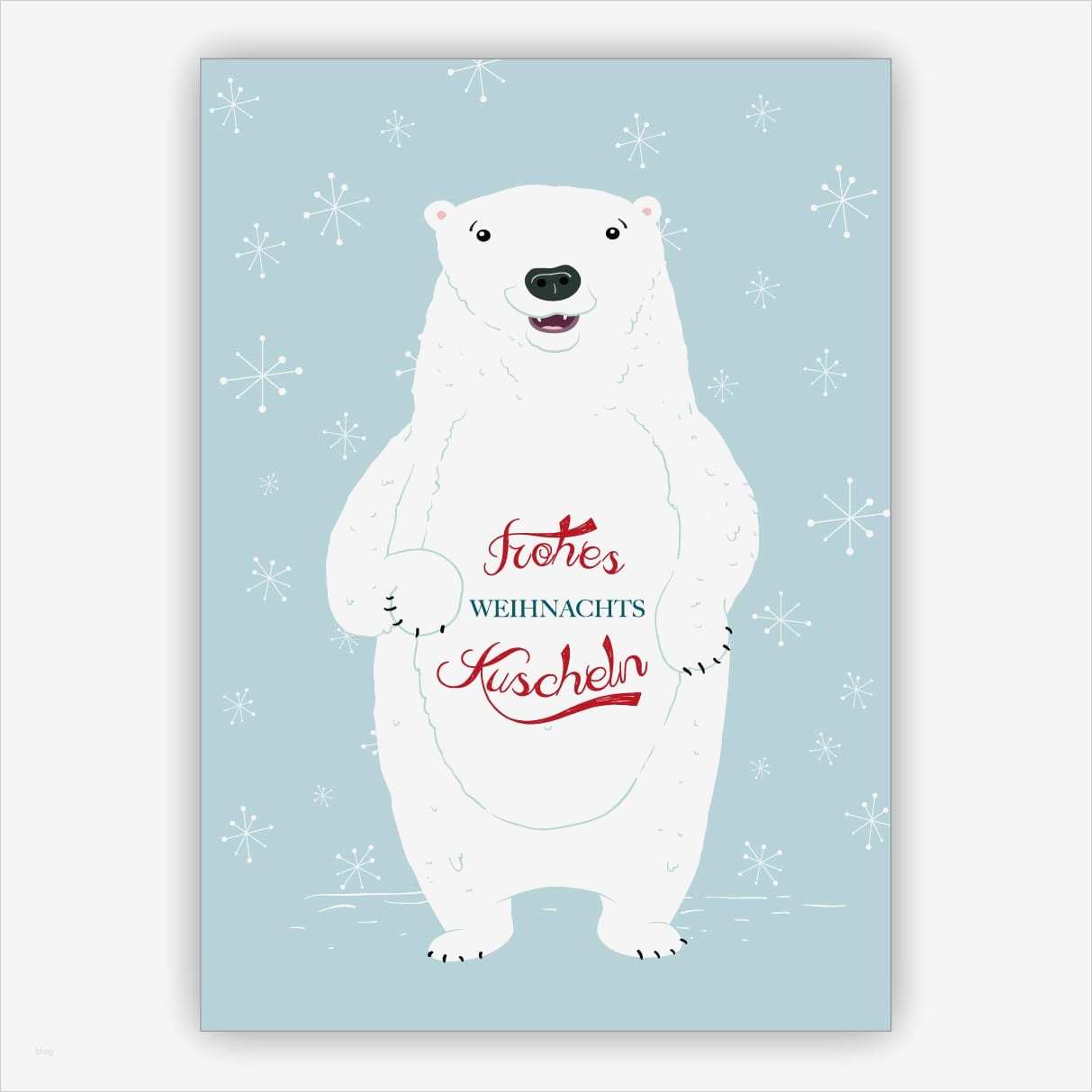 Weihnachtsgrüße An Mitarbeiter Vorlagen Einzigartig Süße Eisbären Weihnachtskarte Mit Nettem Weihnachtsgruß