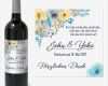 Weinetikett Vorlage Hochzeit Beste Bedruckte Weinetiketten Hochzeit Aquarell Blüten
