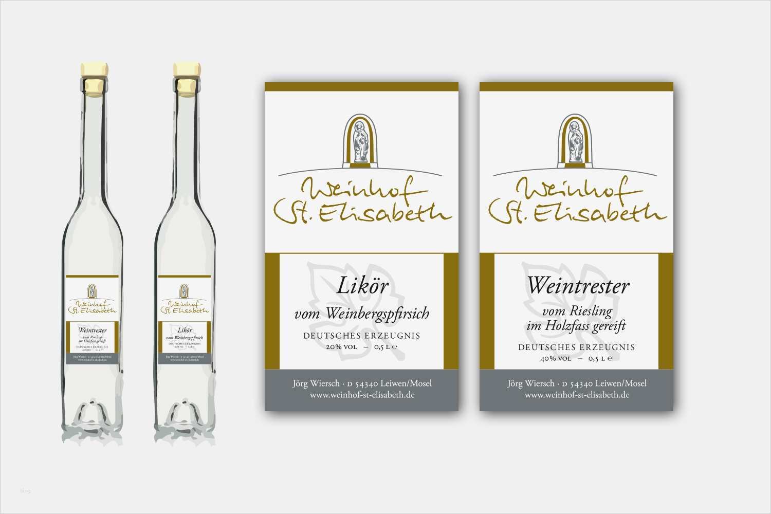 Weinetiketten Vorlagen Kostenlos Beste Weingut Weinhof St Elisabeth Leiwen Mosel Designagentur