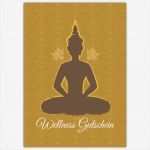 Wellness Gutschein Vorlage Text Luxus Edler Wellness Gutschein Blanko Mit Buddha Motiv