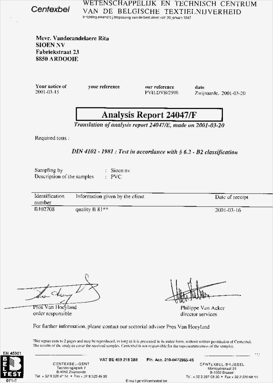 Werkszeugnis 2.2 Vorlage Elegant atest 2 2 Nr Test Report 2 2 Werkszeugnis 2 2 En Dn Pdf