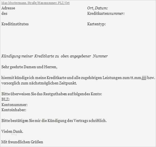 Widerruf Einzugsermächtigung Vorlage Erstaunlich Kündigungsschreiben Kreditkarte Richtig formulieren
