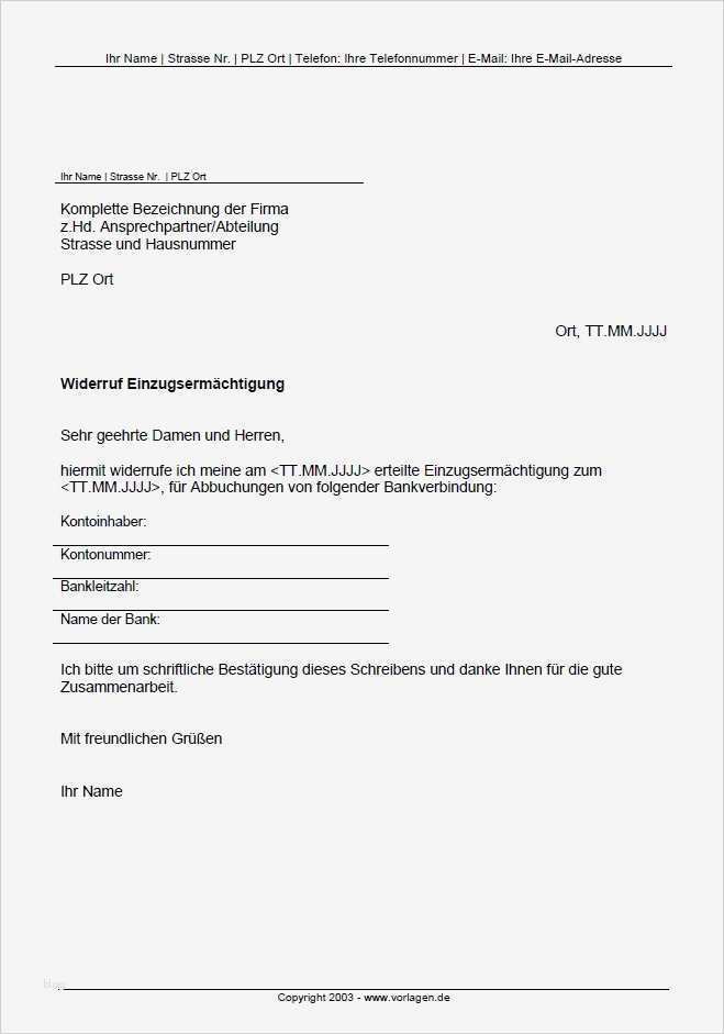Widerruf Einzugsermächtigung Vorlage Schönste Kündigung Einzugsermächtigung sofortiger Download