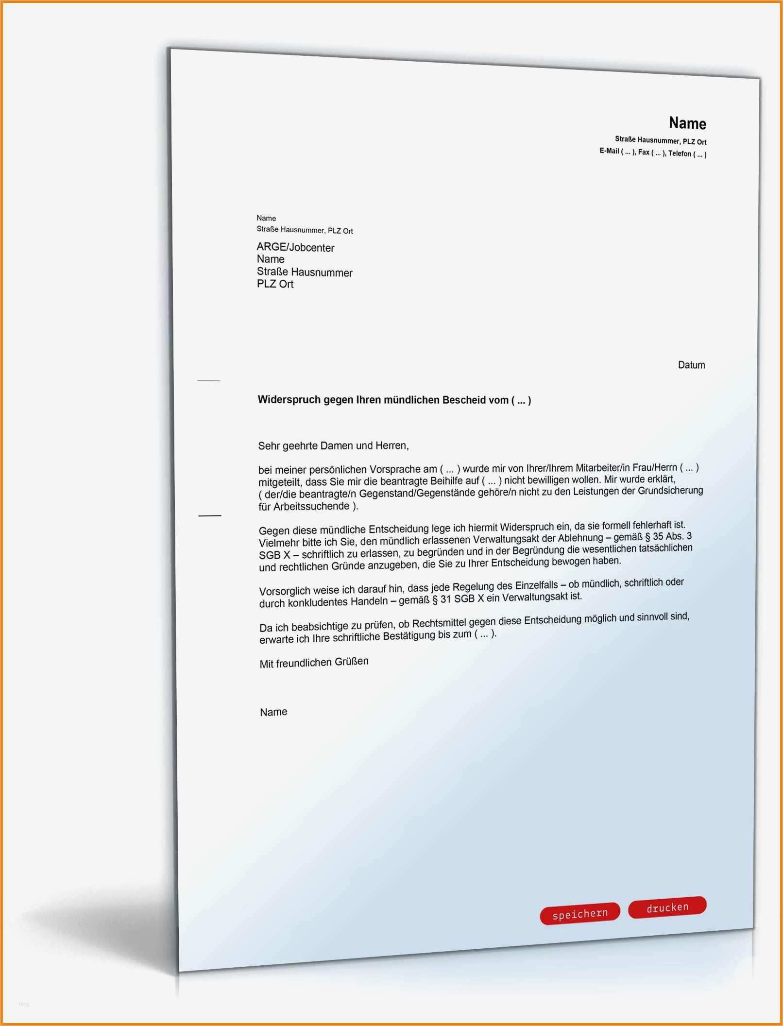 5 widerspruch vorlage