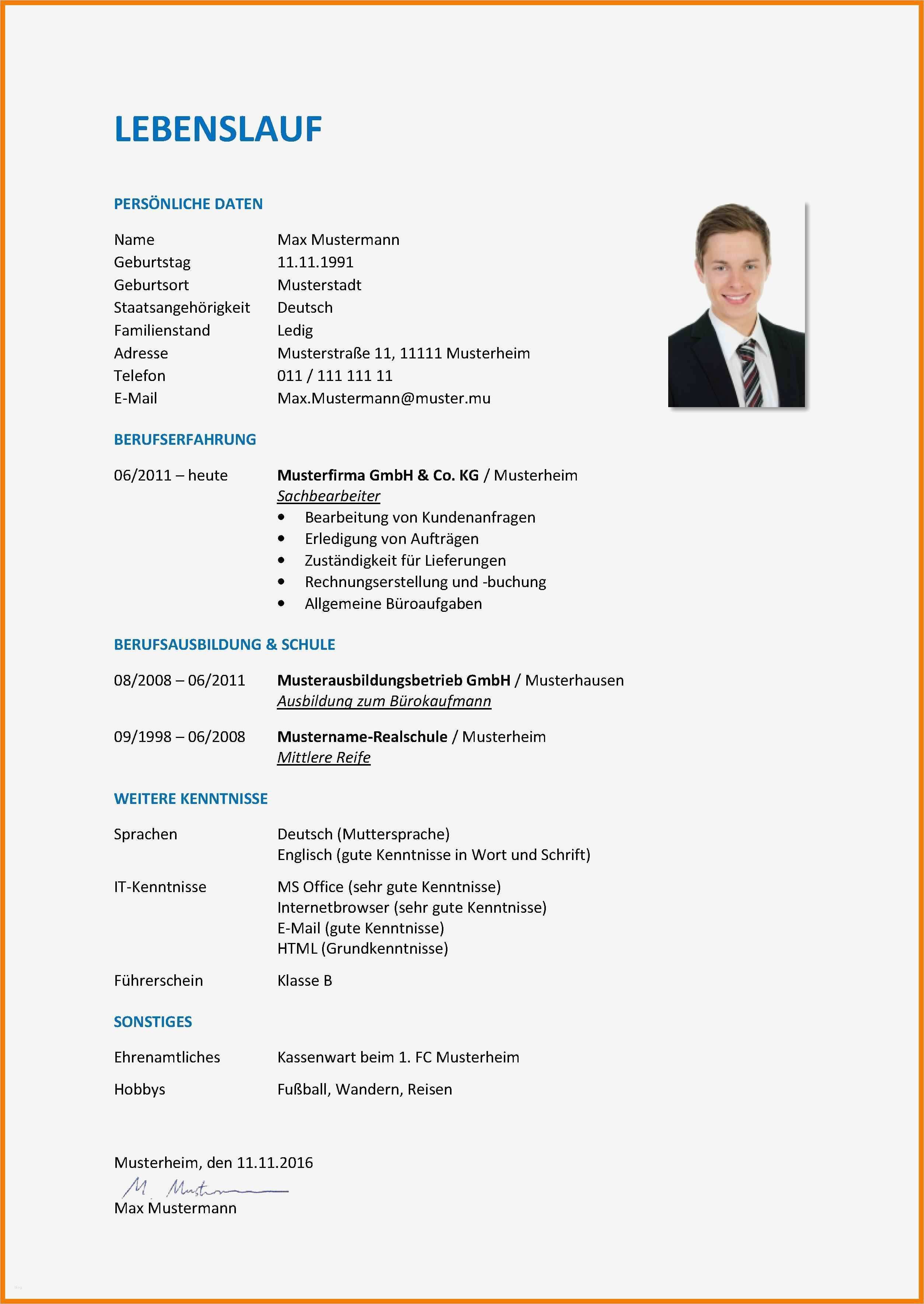 Wie Schreibe Ich Ein Angebot Vorlage Bewundernswert 8 Lebenslauf Deutsch