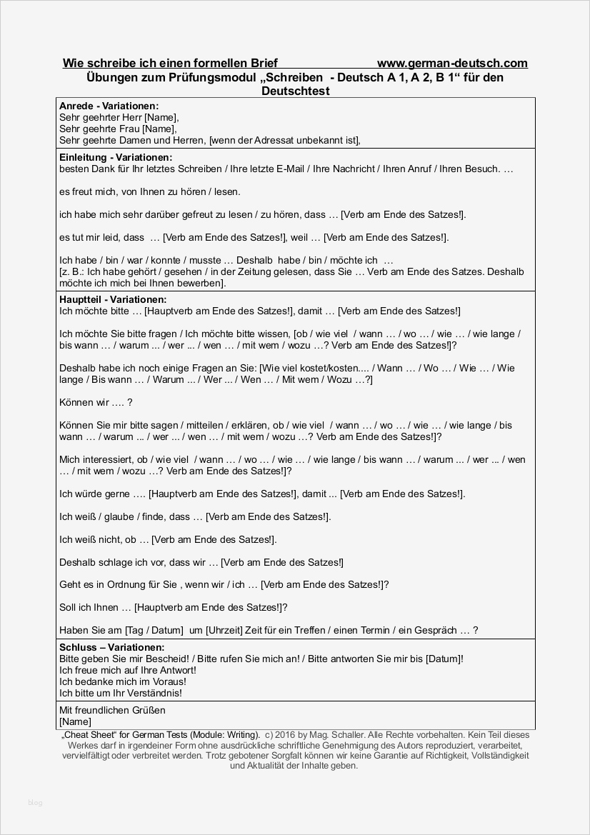 Test Schreiben Archive german deutsch