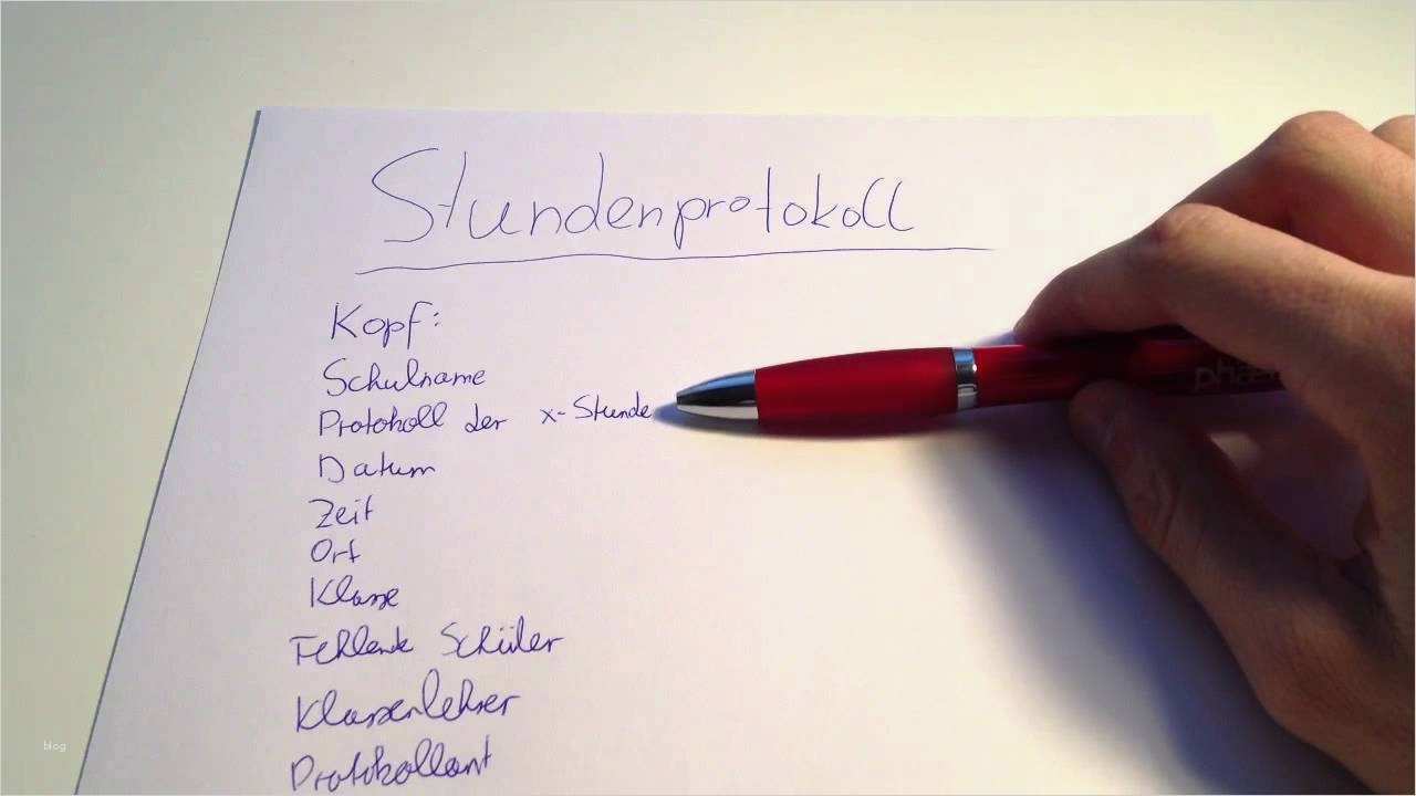 Wie Schreibt Man Ein Testament Vorlage Schönste Stundenprotokoll Schreiben Ergebnisprotokoll Anfertigen
