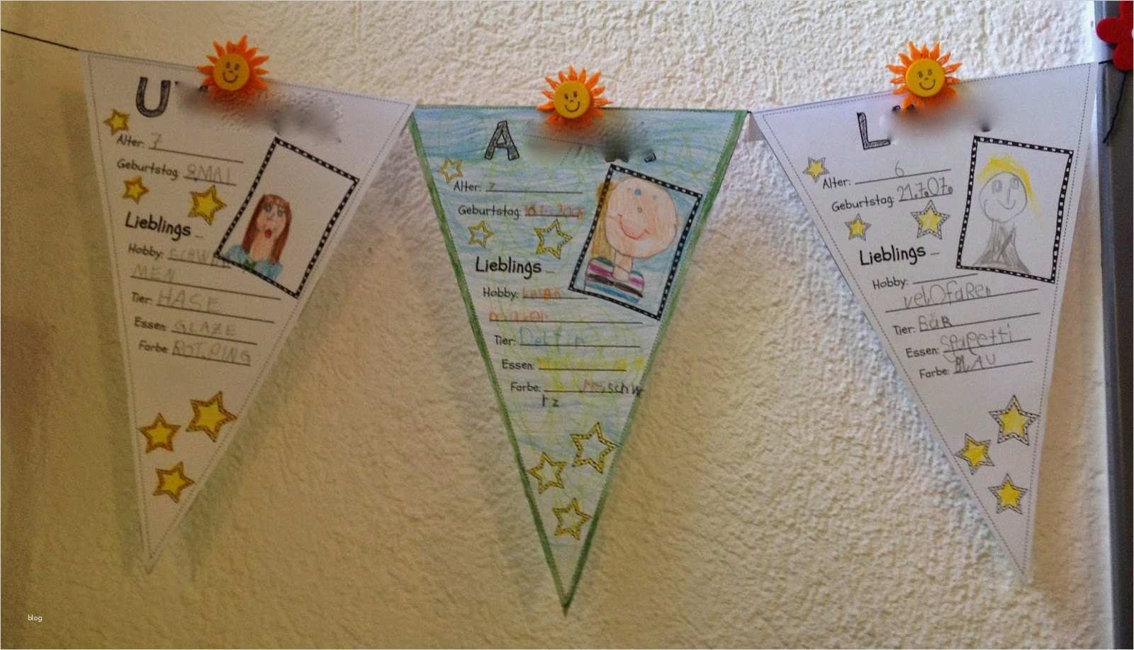 Wir über Uns Vorlage Schönste Klassenkunst Ich Wimpel