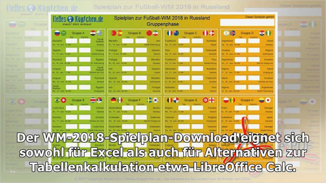 Wm Tippspiel Excel Vorlage Schön Wm 2018 Spielplan & Tippspiel Für Excel