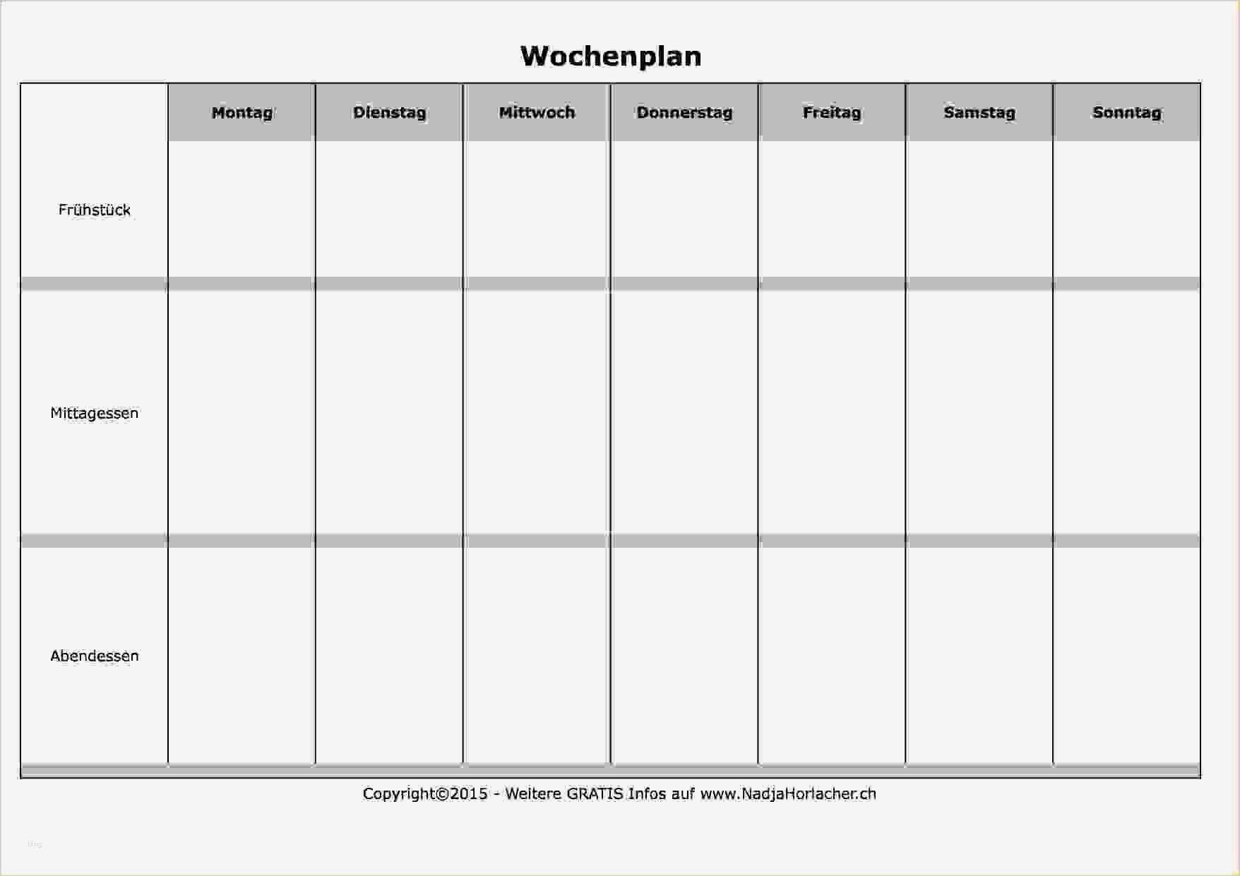 49 Schön Wochenplan Essen Vorlage Kostenlos Abbildung 2 Vorlagen wochenplan vorlage excel of traum – ndrufo
