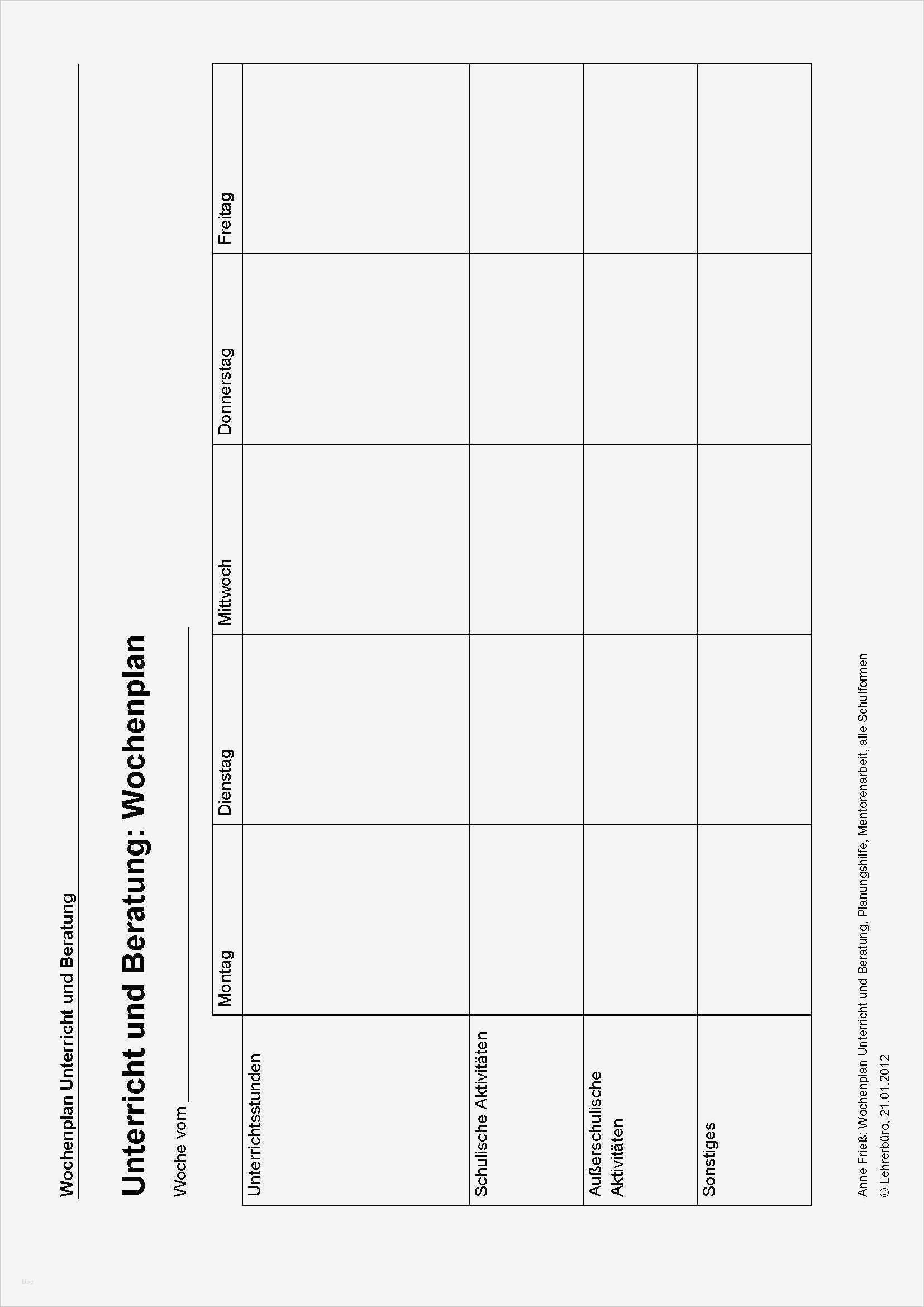 Wochenplan Schule Vorlage Angenehm Arbeitshilfen · Grundschule · Lehrerbüro