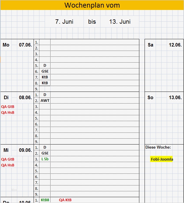 Wochenplan Schule Vorlage Einzigartig Mindmap Schuljahresplaner Lehrerkalender