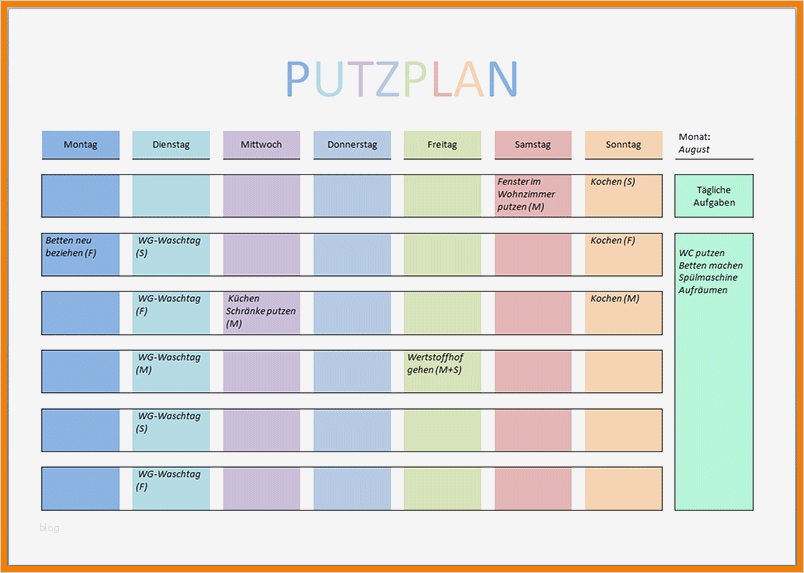 Wochenplan Schule Vorlage Fabelhaft 8 Wochenplan Word