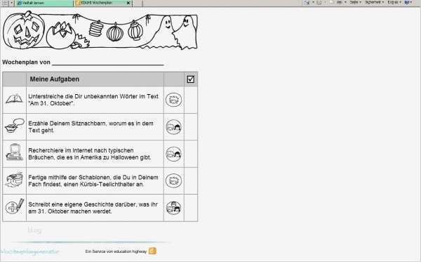 58 Inspiration Wochenplan Schule Vorlage Abbildung 2 Blog "Vielfalt lernen"