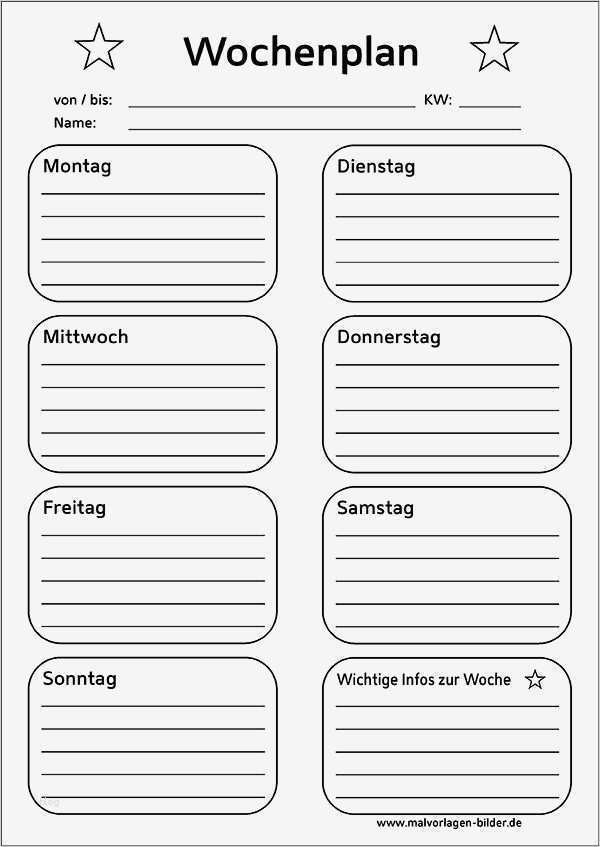 Wochenplan Schule Vorlage Großartig Die Besten 25 Wochenplan Zum Ausdrucken Ideen Auf