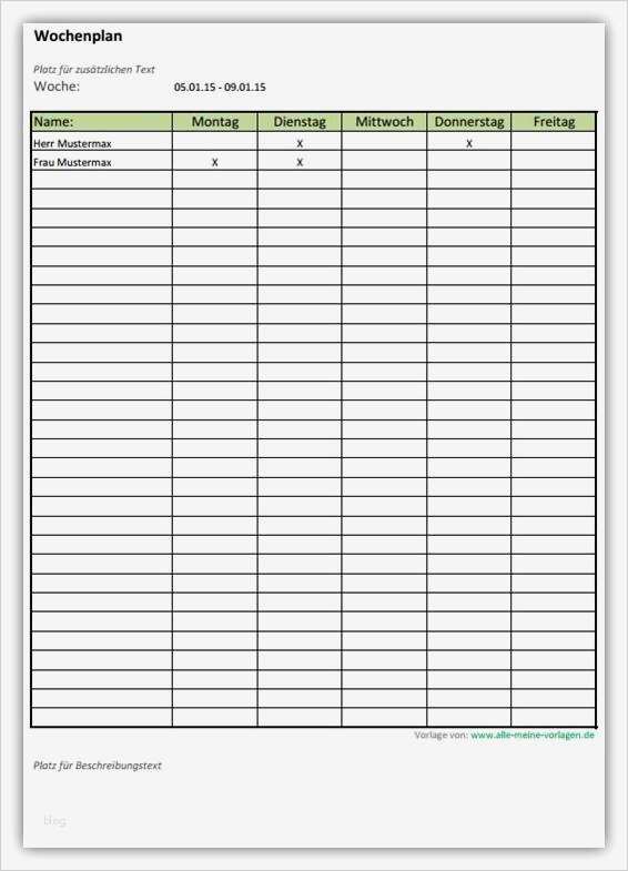 Wochenplan Schule Vorlage Wunderbar Wochenplan Vorlage Für Excel